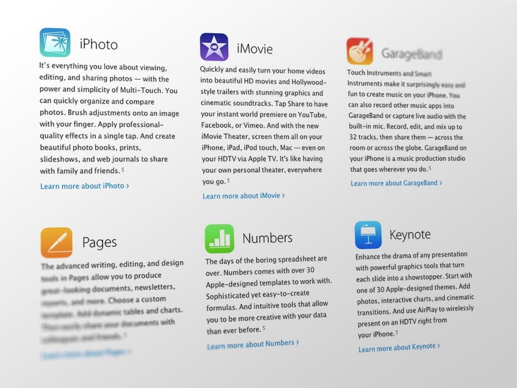 Suite iWork e iLife com novos iconnes