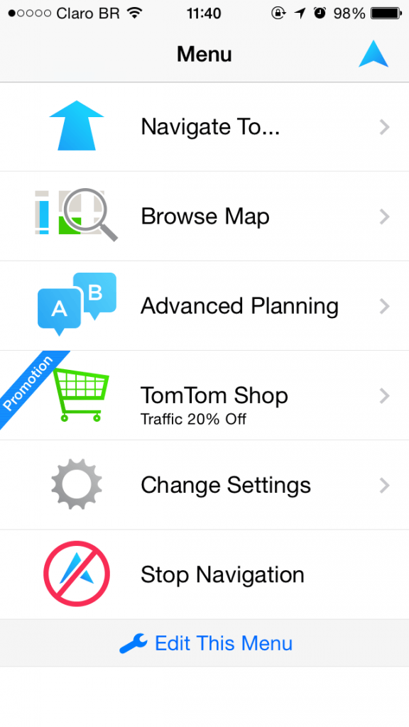 Novo serviço no app da TomTom