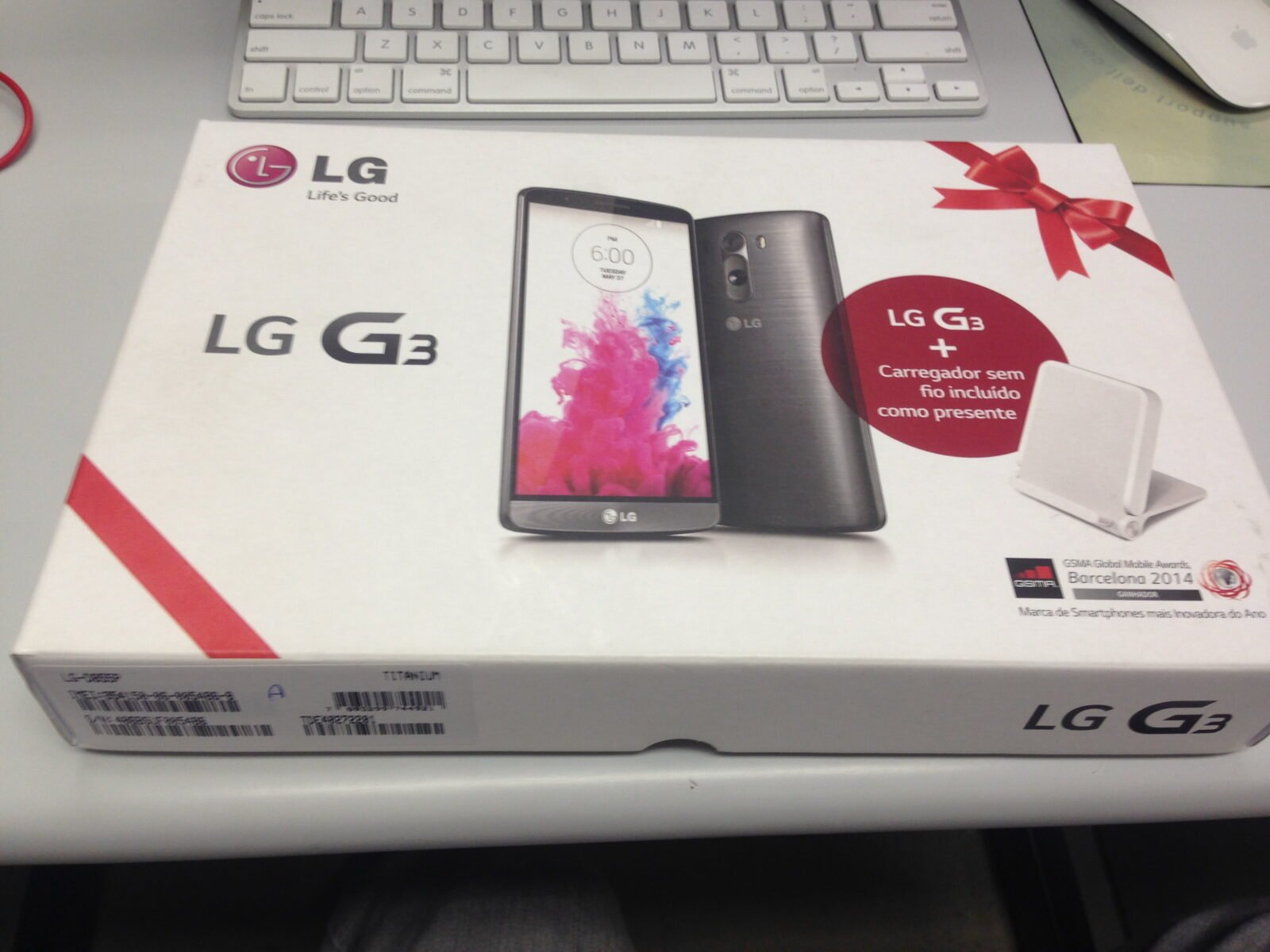 Caixa do LG G3 versão Brasil