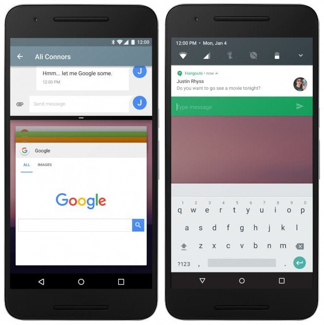 Android N terá sistema para responder mensagens rapidamente, a partir da notificação (Foto: Divulgação/Google)