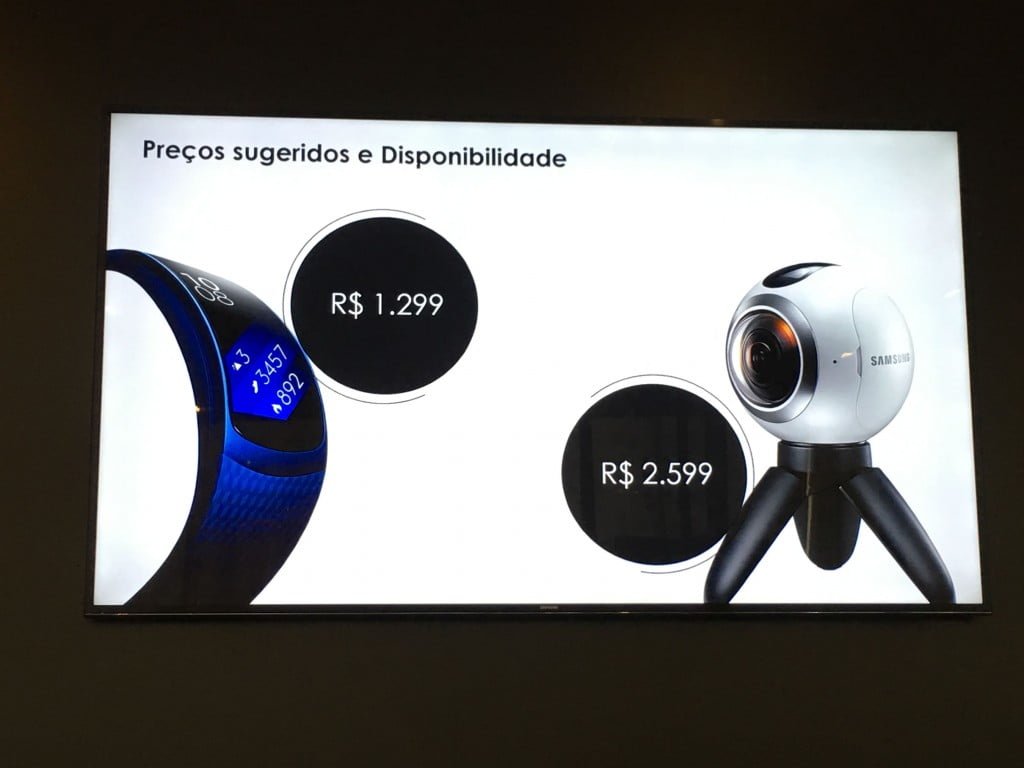 Gear Fit 2 e Gear 360 e seus preços
