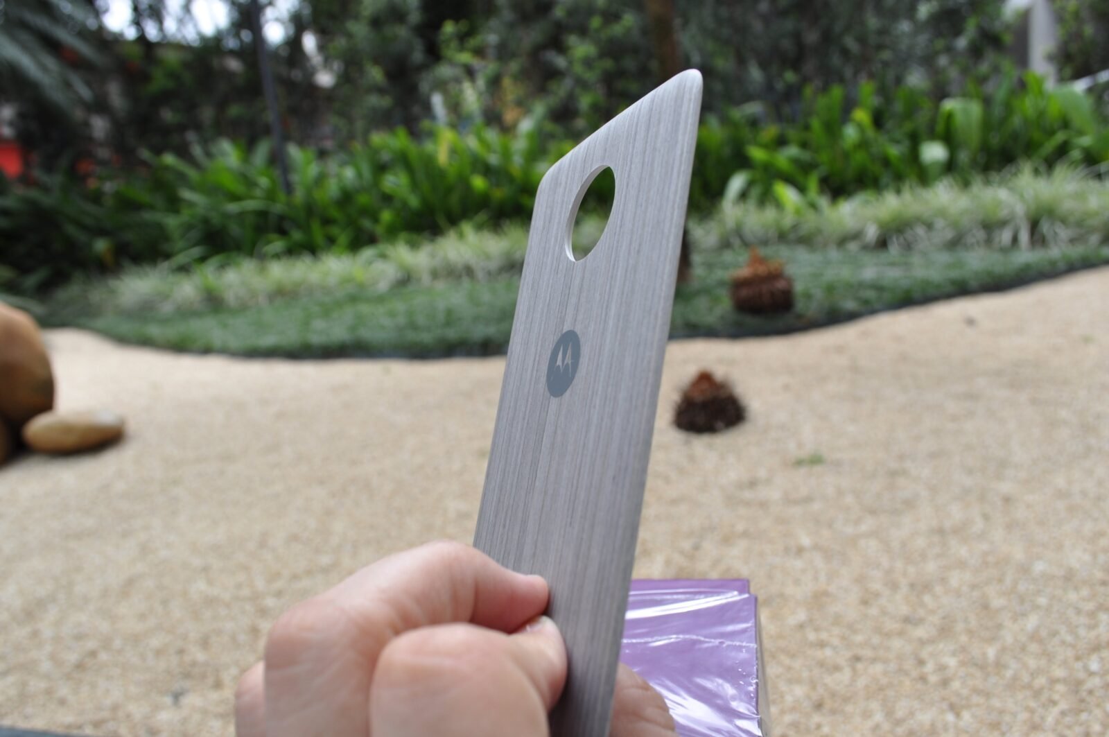 Moto Style Shell imitando madeira, fino e muito leve