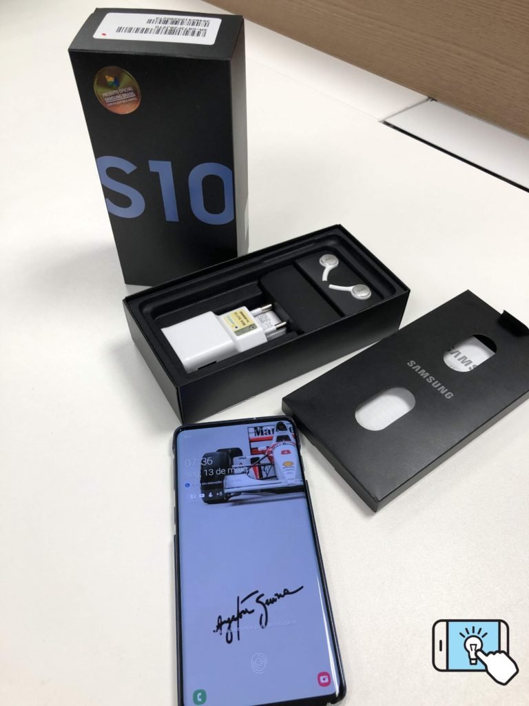 Galaxy S10 e o que como vem a caixa