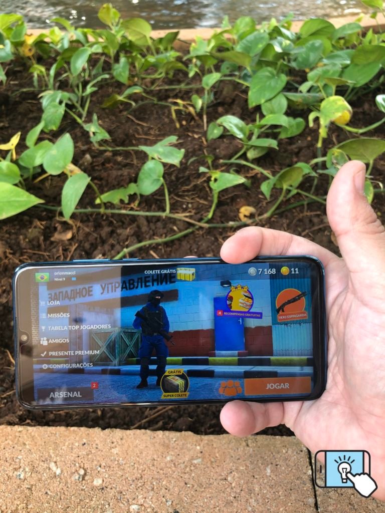 Huawei P30 lite mesmo com sol na tela é bem visível