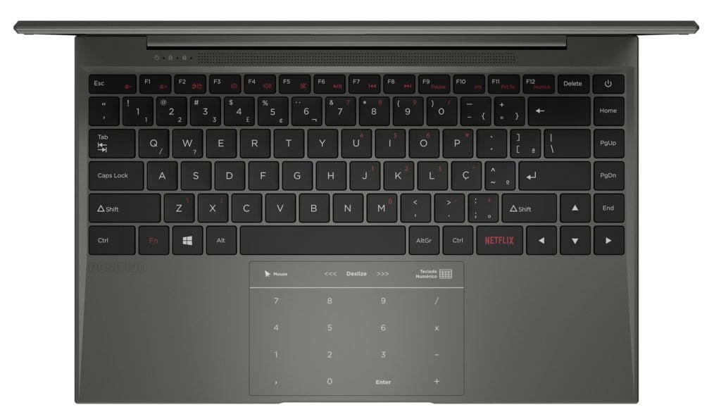 Positivo Motion C e Positivo Motion Q têm teclas de acesso rápido e touchpad com função numérica