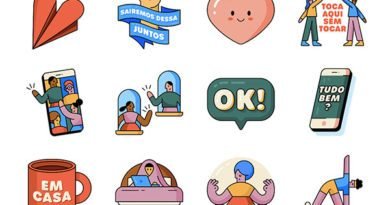 WhatsApp stickers Fique em casa