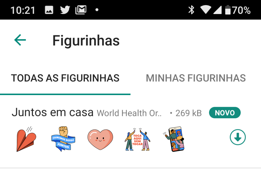baixando o pacote