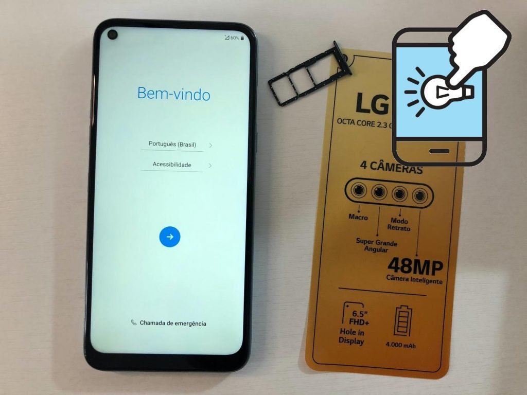 LG k61 com bandeja para 2 sim e mais microSD