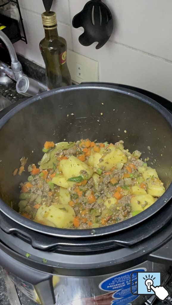 cozinhando a carne