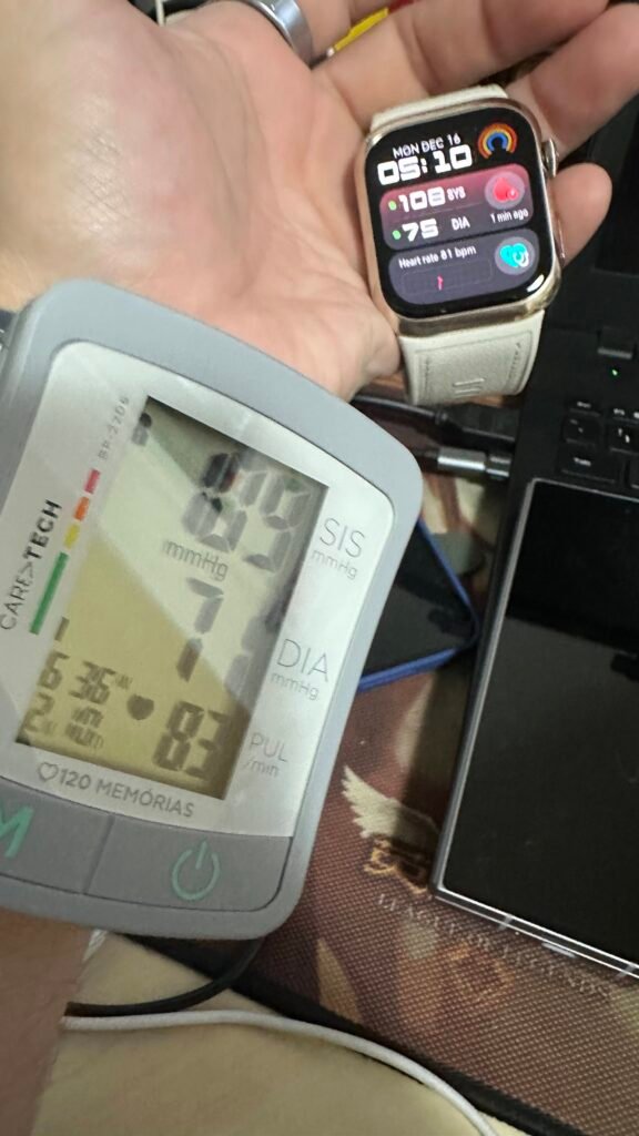 Huawei Watch D2 medição de pressão com em cmoparação com o medidor de pulso