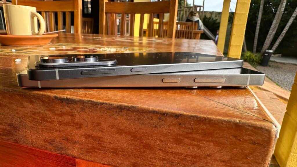 Comparando o S25 Edge com o S25 Ultra em espessuras