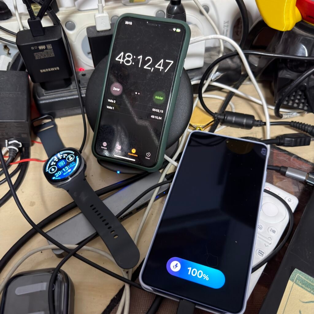 Com carregador de 60w faz a bateria ficar produtiva de novo em 48 minutos