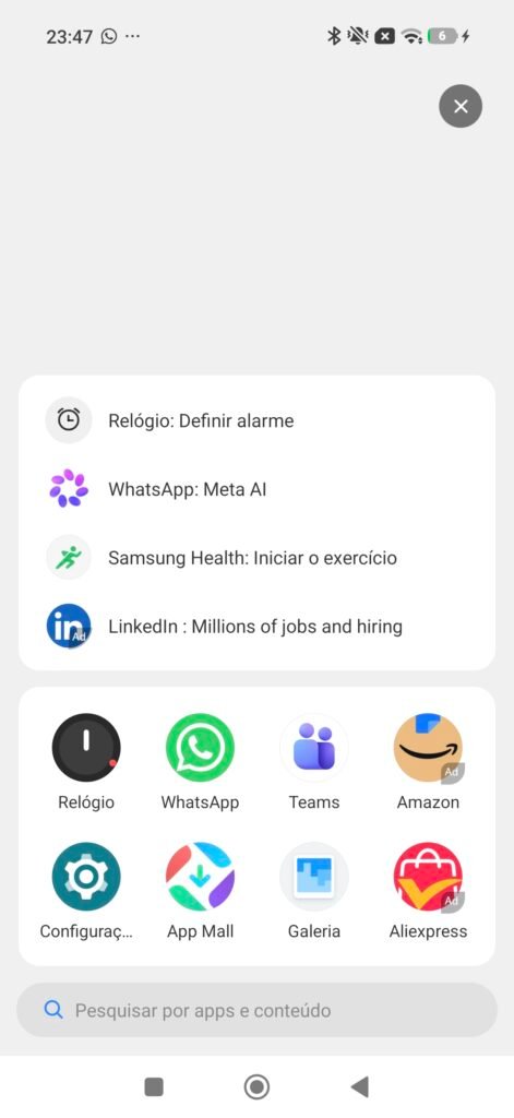 Toda vez que se procura um icone a IA entra em ação
