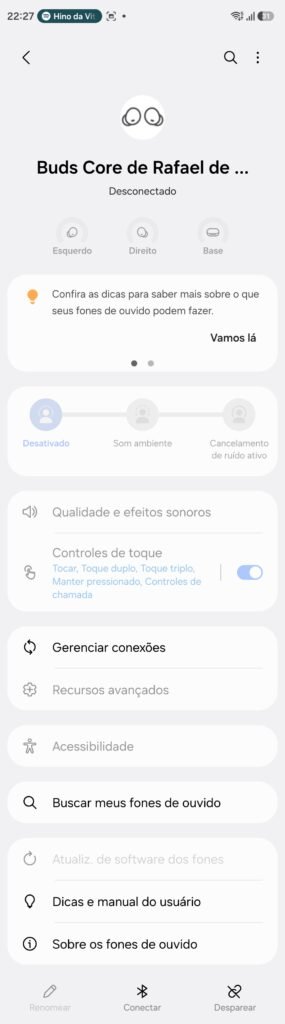 Aplicativo Galaxy Wearable