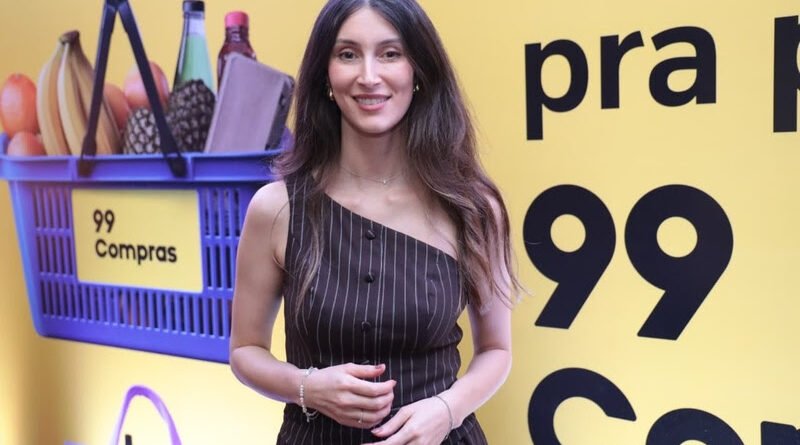 Talita Poleto, diretora comercial da 99Compras, apresenta novo braço do superapp em Goiânia. Foto: 99/Divulgação