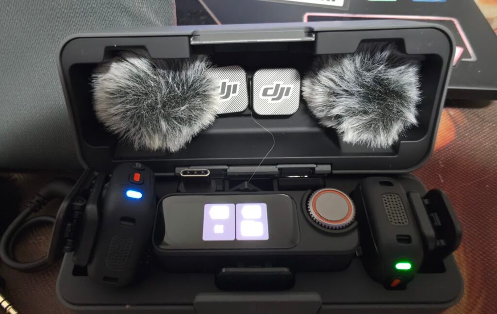 estojo de carregamento do DJI Mic 3