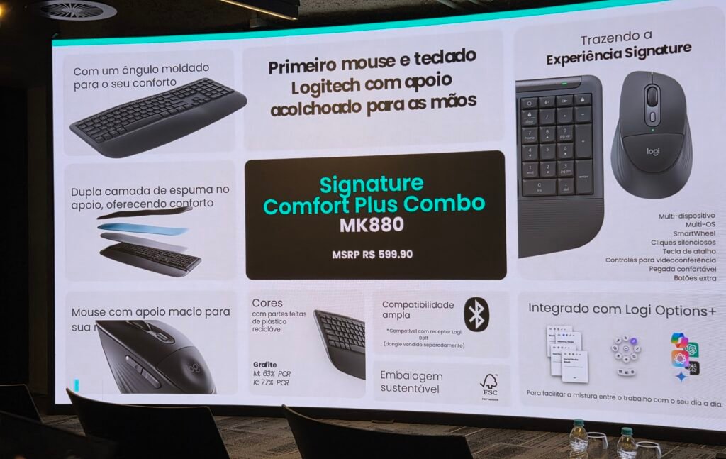 combo de teclado e mouse MK880