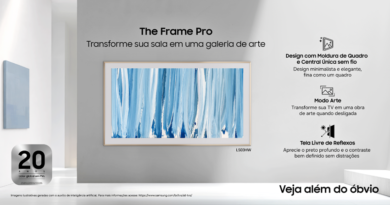 Samsung lança The Frame Pro no Brasil com recursos de arte, design sofisticado e IA